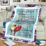 Scotstee Shop - Personalized Letter Love Quote For Wife, Couple Love Gift, Love Wife Gift Fleece Blanket