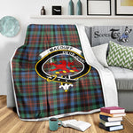 Scotstee Shop Tartan Plaid Blanket MacDuff Hunting Ancient Clan Crest Badge Scottish Tartan Plaid Sherpa Blanket