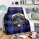 Scotstee Shop Tartan Plaid Blanket Maule Modern Clan Crest Badge Scottish Tartan Plaid Sherpa Blanket