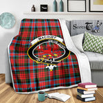 Scotstee Shop Tartan Plaid Blanket MacDuff Modern Clan Crest Badge Scottish Tartan Plaid Sherpa Blanket