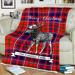 Scotstee Shop - Scotstee Shop Tartan Plaid Fleece Blankets With Moose Clan Cameron Of Lochiel Modern Tartan Plaid Christmas Blanket