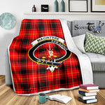 Scotstee Shop Tartan Plaid Blanket MacIntyre Modern Clan Crest Badge Scottish Tartan Plaid Sherpa Blanket