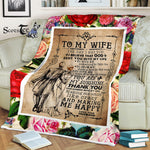Scotstee Shop - Personalized Letter Love Quote For Wife Trendy Present For Wife Gift Fleece Blanket