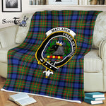 Scotstee Shop - Scotstee Shop Tartan Plaid Fleece Blankets MacLaren Clan Crest Badge Tartan Fleece Blanket Scottish