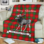 Scotstee Shop - Scotstee Shop Tartan Plaid Fleece Blankets With Moose Clan Fenton Tartan Plaid Christmas Blanket