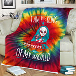 Scotstee Shop - Scotstee Shop Blanket Alien King Tie Dye Hippie Fleece Blanket