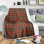 Scotstee Shop Tartan Plaid Blanket MacKintosh Hunting Weathered Scottish Tartan Plaid Sherpa Blanket
