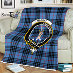 Scotstee Shop - Scotstee Shop Tartan Plaid Fleece Blankets MacKay Clan Crest Badge Tartan Fleece Blanket Scottish