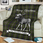 Scotstee Shop - Scotstee Shop Tartan Plaid Fleece Blankets With Moose Clan Davidson Tulloch Dress Tartan Plaid Christmas Blanket