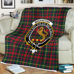 Scotstee Shop - Scotstee Shop Tartan Plaid Fleece Blankets MacKintosh Hunting Modern Clan Crest Badge Tartan Fleece Blanket Scottish