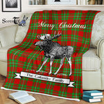 Scotstee Shop - Scotstee Shop Tartan Plaid Fleece Blankets With Moose Clan Callander Tartan Plaid Christmas Blanket
