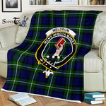 Scotstee Shop - Scotstee Shop Tartan Plaid Fleece Blankets Meldrum Forbes Clan Crest Badge Tartan Fleece Blanket Scottish
