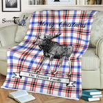 Scotstee Shop - Scotstee Shop Tartan Plaid Fleece Blankets With Moose Clan Boswell Modern Tartan Plaid Christmas Blanket