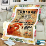 Scotstee Shop - Personalized Gift Husband To My Awesome Husband Gift Fleece Blanket