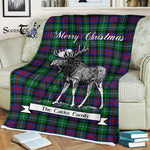 Scotstee Shop - Scotstee Shop Tartan Plaid Fleece Blankets With Moose Clan Calder Tartan Plaid Christmas Blanket