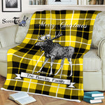 Scotstee Shop - Scotstee Shop Tartan Plaid Fleece Blankets With Moose Clan Barclay Tartan Plaid Christmas Blanket