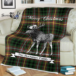 Scotstee Shop - Scotstee Shop Tartan Plaid Fleece Blankets With Moose Clan Buchanan Hunting Tartan Plaid Christmas Blanket