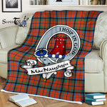 Scotstee Shop - Scotstee Shop Tartan Plaid Blankets MacNaughton Ancient Clan Badge Tartan Fleece Blanket Scottish