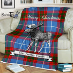 Scotstee Shop - Scotstee Shop Tartan Plaid Fleece Blankets With Moose Clan Trotter Tartan Plaid Christmas Blanket