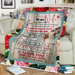 Scotstee Shop - Personalized Gift Letter To My Wife Art To My Wife Forever And Always Love Her Gift Fleece Blanket