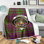 Scotstee Shop Tartan Plaid Blanket MacIntyre Of Glenorchy Clan Crest Badge Scottish Tartan Plaid Sherpa Blanket