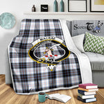 Scotstee Shop Tartan Plaid Blanket MacRae Dress Modern Clan Crest Badge Scottish Tartan Plaid Sherpa Blanket