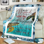 Scotstee Shop - Personalized Gift Letter For My Husband Cute Man Present Fleece Blanket