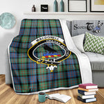 Scotstee Shop Tartan Plaid Blanket MacDonell of Glengarry Ancient Clan Crest Badge Scottish Tartan Plaid Sherpa Blanket