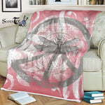 Scotstee Shop - Scotstee Shop Blanket Ancient Science Dragonfly Study, Alchemy Symbol Peace Hippie Fleece Blanket