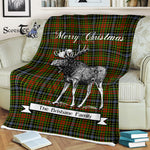 Scotstee Shop - Scotstee Shop Tartan Plaid Fleece Blankets With Moose Clan Brisbane Tartan Plaid Christmas Blanket