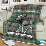 Scotstee Shop - Scotstee Shop Tartan Plaid Fleece Blankets With Moose Clan Craig Tartan Plaid Christmas Blanket