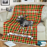 Scotstee Shop - Scotstee Shop Tartan Plaid Fleece Blankets With Moose Clan Gibbs Tartan Plaid Christmas Blanket