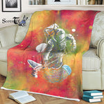 Scotstee Shop - Scotstee Shop Blanket Astronaut Jellyfish Galaxy Hippie Fleece Blanket