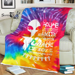 Scotstee Shop - Scotstee Shop Blanket Alien Propaganda Tie Dye Hippie Fleece Blanket