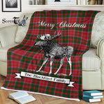 Scotstee Shop - Scotstee Shop Tartan Plaid Fleece Blankets With Moose Clan Blackford Tartan Plaid Christmas Blanket