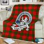 Scotstee Shop - Scotstee Shop Tartan Plaid Fleece Blankets MacKinnon Clan Badge Tartan Fleece Blanket Scottish