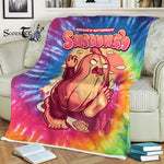 Scotstee Shop - Scotstee Shop Blanket Bigfoot D' Butternut Sasquash Tie Dye One Hippie Fleece Blanket