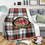 Scotstee Shop Tartan Plaid Blanket MacDuff Dress Modern Clan Crest Badge Scottish Tartan Plaid Sherpa Blanket