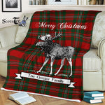 Scotstee Shop - Scotstee Shop Tartan Plaid Fleece Blankets With Moose Clan Gregor Tartan Plaid Christmas Blanket