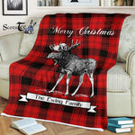 Scotstee Shop - Scotstee Shop Tartan Plaid Fleece Blankets With Moose Clan Ewing Tartan Plaid Christmas Blanket