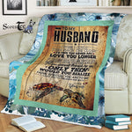 Scotstee Shop - Fleece Blanket - Customized Gift, Gift To My Husband Lovely Husband Letter Fleece Blanket