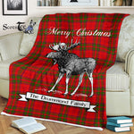 Scotstee Shop - Scotstee Shop Tartan Plaid Fleece Blankets With Moose Clan Drummond Tartan Plaid Christmas Blanket