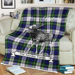 Scotstee Shop - Scotstee Shop Tartan Plaid Fleece Blankets With Moose Clan Gordon Dress Modern Tartan Plaid Christmas Blanket