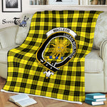 Scotstee Shop - Scotstee Shop Tartan Plaid Fleece Blankets MacLeod of Lewis Modern Clan Crest Badge Tartan Fleece Blanket Scottish