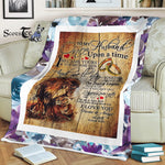 Scotstee Shop - Personalized Gift Letter Love Quote To My Husband Gift Lion Couple Gift For Him Family Gift Fleece Blanket