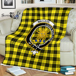 Scotstee Shop Tartan Plaid Fleece Blankets MacLeod Of Lewis Modern Clan Crest Badge Scottish Tartan Plaid Sherpa Blanket