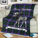 Scotstee Shop - Scotstee Shop Tartan Plaid Fleece Blankets With Moose Clan Guthrie Tartan Plaid Christmas Blanket