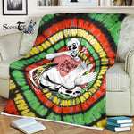 Scotstee Shop - Scotstee Shop Blanket Alien Smoking Cigarette Too Fast To Live Hippie Fleece Blanket-Recovered