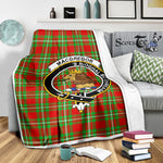 Scotstee Shop Tartan Plaid Blanket MacGregor Clan Crest Badge Scottish Tartan Plaid Sherpa Blanket