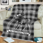 Scotstee Shop - Scotstee Shop Tartan Plaid Fleece Blankets With Moose Clan Glendinning Tartan Plaid Christmas Blanket